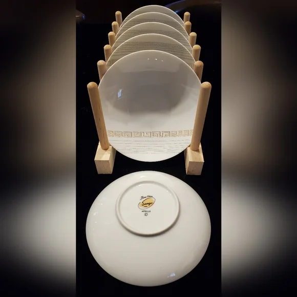 Set of 6 Sango Japan Fine China 'Apollo' - Fruit/Dessert/Sauce Saucers - Picture 5 of 8